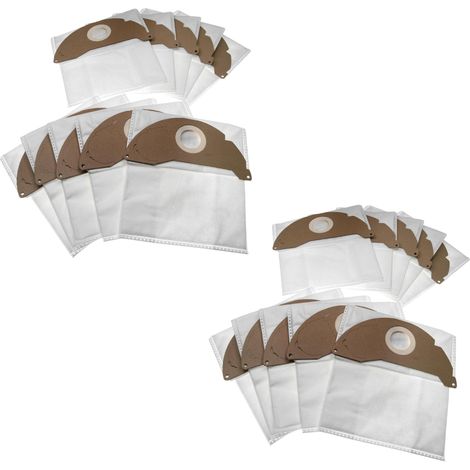 vhbw 10x Vacuum Cleaner Bag compatible with Kärcher WD 2.250 Vacuum Cleaner, 24.5 cm x 23.5 cm, White