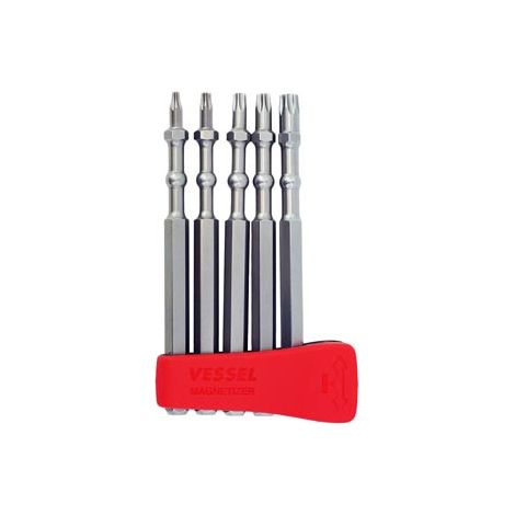 Jeu 5 embouts impacts ball - Empreinte : PZ/TX - Longueur : 90 mm - VESSEL