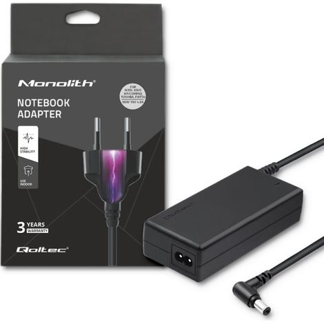 Qoltec Laptop-Netzteil 90W 19V 4,9A 5,52,5 + Stromkabel (1/5)