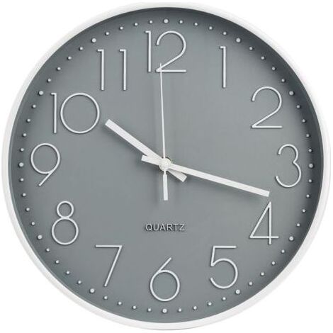 Horloge murale ronde élégante - Mouvement à quartz totalement silencieux - Facile à accrocher - Design 3D (1/5)