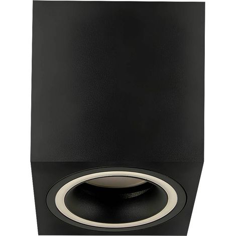 Spot soffitto quadrato nero 1xGU10 25W Kobald Rabalux (1/3)