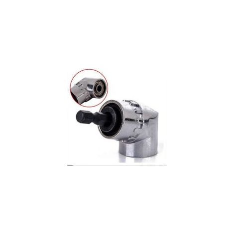 Adaptateur de perceuse à angle droit 105 degrés 1/4 pouce tournevis à queue hexagonale porte-embout coudé (1/5)