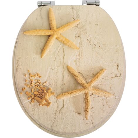 Homseat MDF Toilet Seat with Soft Close function, Light Yellow (1/5)