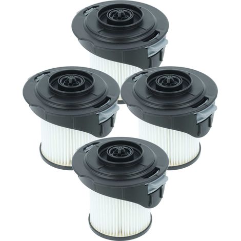 vhbw 4x Feinfilter kompatibel mit Miele DUOFLEX Staubsauger - Luftfilter Schwarz (1/4)
