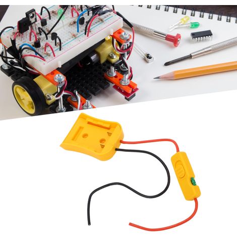 DCB205 Batterie-Netzteil, 20V Batterieadapterbasis mit 30A Sicherung, 14 Gauge Roboter-Batteriekonverterstecker, DIY Motorradadapter für Roboter-LKW-Spielzeuge. (1/5)