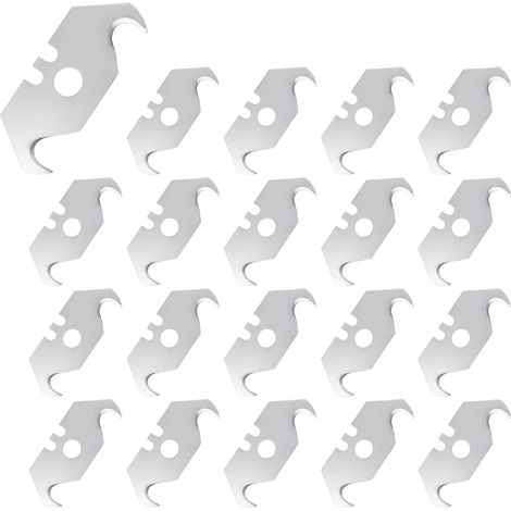 20 Pièces Lames à Crochets Lame de Cutter, Lame Croche pour Cuter de Rechange pour Découpe Précise de Tous Matériaux, Avec Rangement en Boîte (1/5)