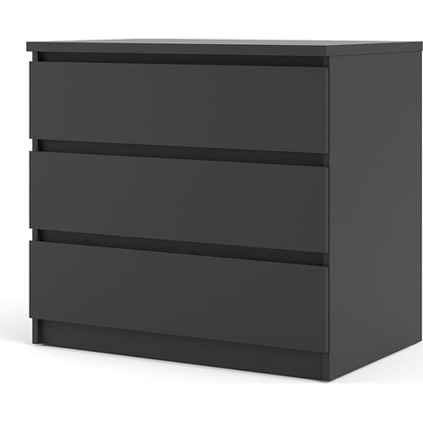 Nada Kommode 3 Schubladen mattschwarz. (1/5)