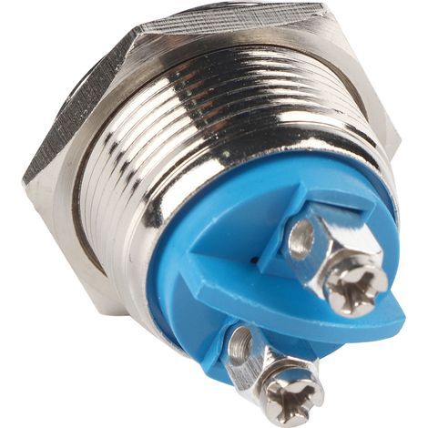 Interrupteur Momentaire Bouton-Poussoir Métal 19mm Imperméable IP65 12V pour Voiture (1/5)