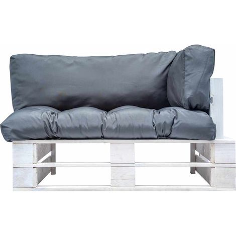 Maison Exclusive - Garten-Palettensofa mit Grauen Kissen Kiefernh (1/3)