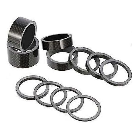 11 entretoises de direction en fibre de carbone pour vélo, diamètre 1-1/8 pouce, 20, 15, 10, 5, 3, 2 et 1 mm, 7 tailles (1/4)
