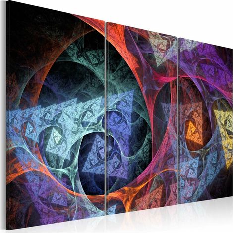 Tableau abstraction de différentes couleurs - 90 x 60 cm (1/4)