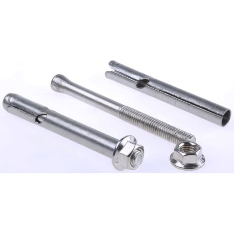 Kit de fixations RS PRO, en Acier Inoxydable, 12mm x 100mm ( Prix pour Paquet de 10 )
