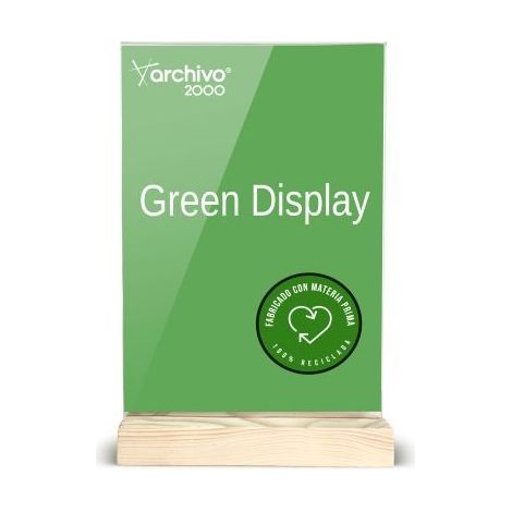 EXPOSITOR SOBREMESA SOSTENIBLE GREENDISPLAY 4X21X33CM A4 ARCHIVO2000 15904M1 CS TP