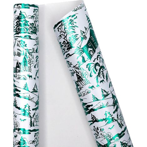 Wrapping Paper - 3 M x 70 Cm - 80 Gsm - Recyclable - For Gifts And Holiday Packaging - 1 Roll (1/2)
