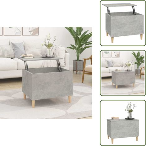 Couchtisch Betongrau 60x44,5x45 cm Holzwerkstoff - Couchtisch - Wohnzimmerschreibtisch - Esszimmertisch - Beton Grau - Holzwerkstoff (1/5)