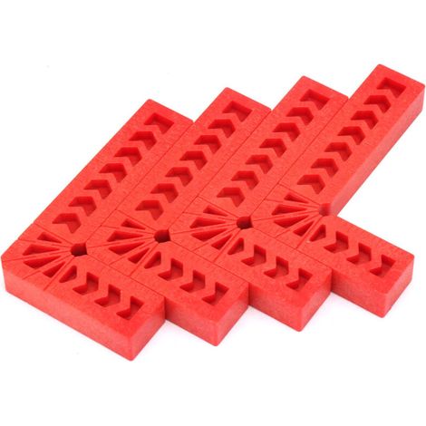 4 reglas de plástico en forma de L de 90 grados, herramienta para trabajar la madera, localizador auxiliar (7,6 cm) -Crezuo