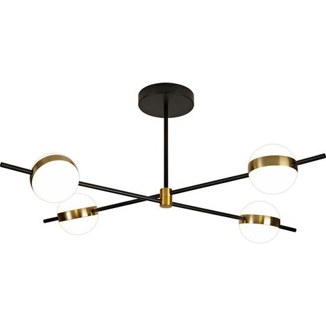 Plafon decorativo en color oro modelo CUBA de 4 luces Novedad MANTRA (1/5)