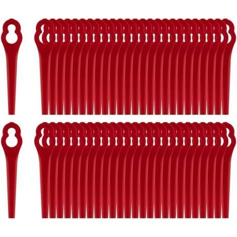 Lames de rechange - JORMFTTE - Coupe‑Bordure Einhell sans fil - Lame plastique - Lot 100 - Rouge