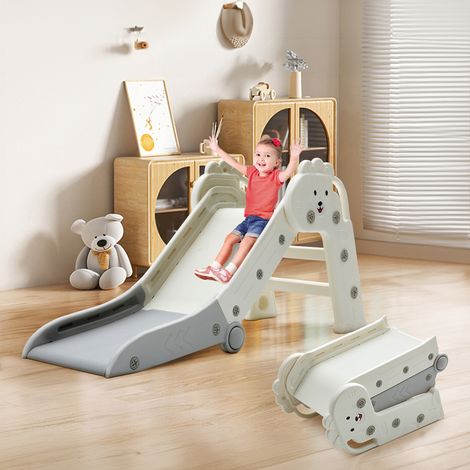 Adorable Folding Plastic Lion Slide for Toddlers (1/4)