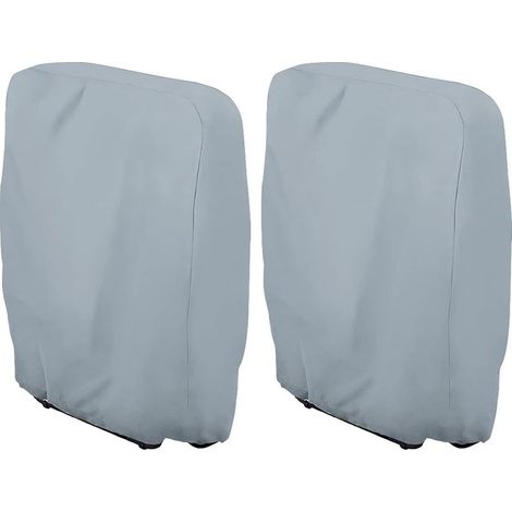 Schutzhülle für klappbare Sonnenliegen, 2-teilig, Gartenliegenabdeckung, staubdicht, wasserdicht, UV-beständig, 210D Oxford Garten-Entspannungsstuhl-Überzug, B 71 × H 110 cm (Grau) (1/5)