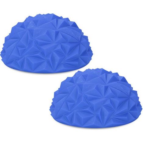 Pack de 2 demi-balles de yoga en plastique, pods de balance pour enfants, couleur bleue (1/5)