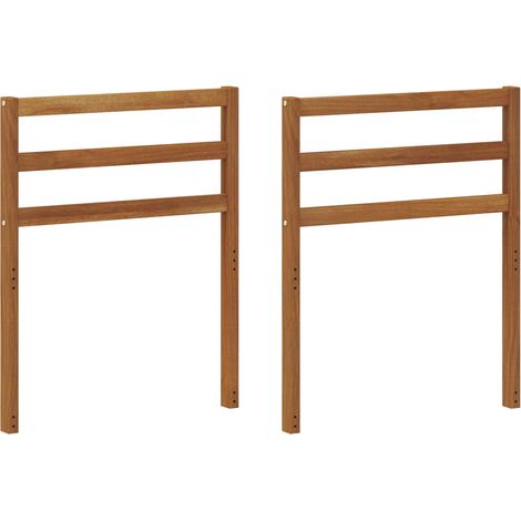 Armlehne 2 pcs Natur 59 x 4 x 73 cm Massivholz Akazie vidaXL (1/5)