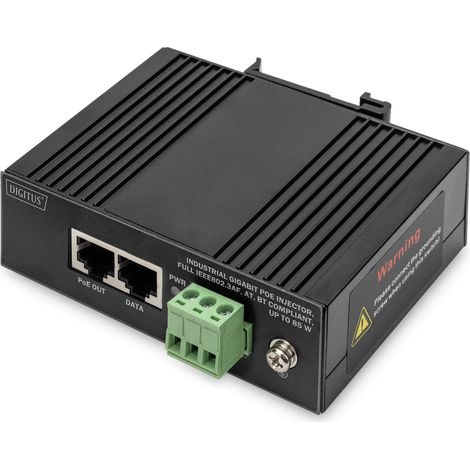 Injecteur PoE Digitus DN-651141 10 / 100 / 1000 MBit/s IEEE 802.3af (12.95 W), IEEE 802.3at (25.5 W), IEEE 802.3bt, IEEE802.3at (30 W), IEEE802.3af (1 Q507643 (1/4)