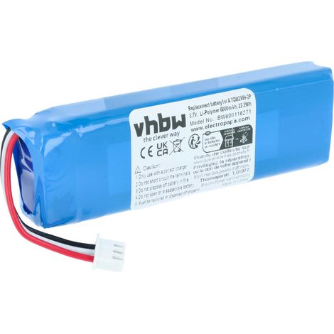 vhbw Bluetooth Speaker battery compatible with JBL Charge (1st generation)  - Replacement for AEC982999-2P - (Li-Polymer, 6000mAh, 3.7V)