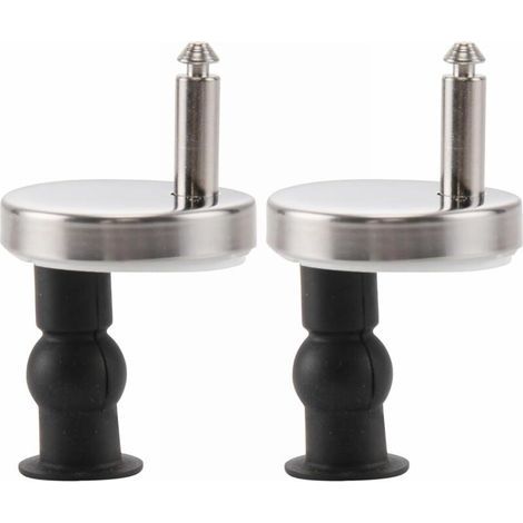 Lot de 2 charnières de siège de toilette, charnières à fermeture douce, siège de toilette carré à dégagement rapide, fixations à trou borgne, charnière de siège de toilette avec extension pour (1/4)