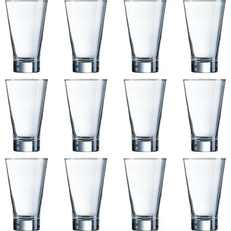 Lot de 12 verres hauts en verre 22 cl (1/4)