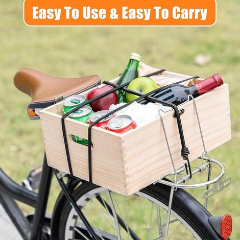10 Stück elastische Bungee-Seile mit Haken, schwarzes Gummiseil, hochbelastbare Spanngurte, Befestigungsseile für Planen, Gepäckträger, Fahrräder, Motorräder, Dachträger, Autos, Zelte, Camping (30/60/ (1/5)