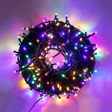 Luci di Natale Vintage LED Albero Catena Luminosa fino a 600 LED IP20 Interno Decorazioni multicolor 100