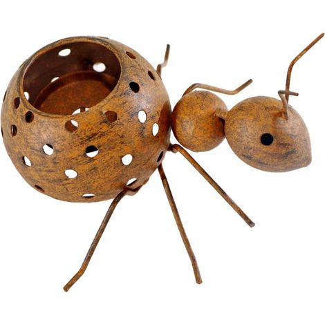 Portacandele in metallo con formica - Decorazione rustica per la casa