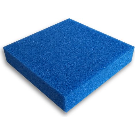 Wiltec – Mousse pour filtre de bassin – 50x50x10cm – Densité 25kg/m³ – Structure poreuse pour filtration optimale – Lavable et réutilisable