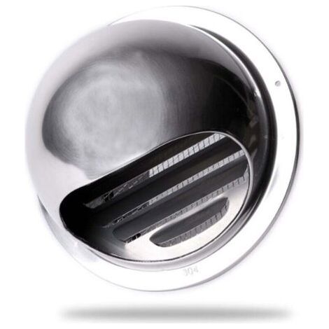 Grille Ventilation 100 mm Grille Aeration Inox Haute Qualité Grille Aération Extérieur Avec Moustiquaire Protège la Façade et Empêche l'entrée d'air Froid/Grille Inox[A+++] (1/4)