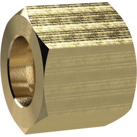 Écrou hexagonal G 1 pour taille de tulle LW 25 SW 38 laiton Pression de travail max. 25 bars, tampon de fonctionnement. Charge maximale : 150°C (1/2)