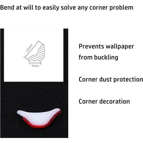 Moulure de plafond flexible autocollante,6m Triangle Pour bords de carrelage,plafonds et transitions de mur Étanche Pour bord de mur