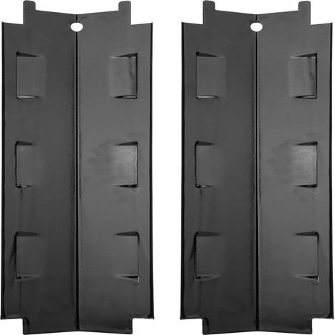 Plaque Chauffante - Acier Inoxydable - 37 x 10 9 cm - Pour Gril À Gaz - Protection Brûleurs Flavorizer - 2 Pièces (1/5)