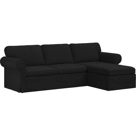 Sofa Black 245 x 138 x 80 cm Fabric vidaXL (1/5)