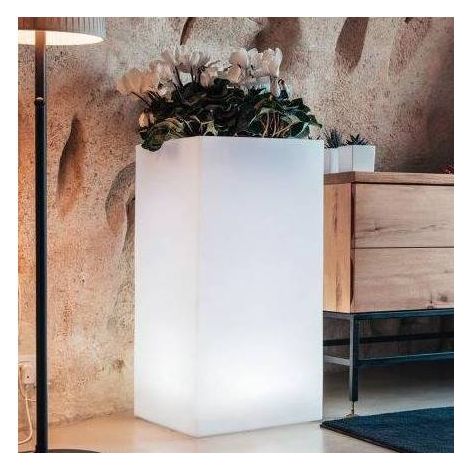 Vaso Home Light Cubo 40X40Xh80 Cm Bianco