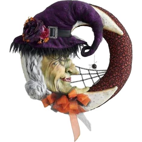 Couronne de sorcière résistante, effrayante et exquise, guirlande de jambes de sorcière à suspendre à la porte, couronne de crâne, décoration d'Halloween