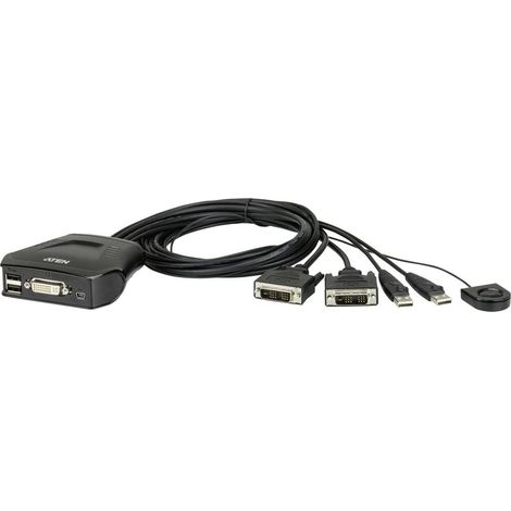 Commutateur KVM Aten CS22D-AT Noir (1/3)