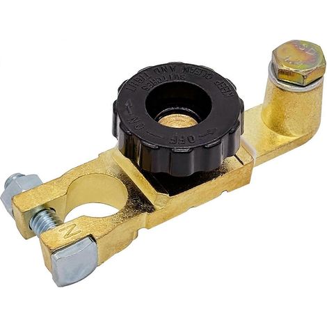 Interrupteur de déconnexion de batterie à borne supérieure 12 V, coupe-batterie à déconnexion rapide Ampper avec boulon supérieur M8 pour voiture (1 paquet) (1/5)