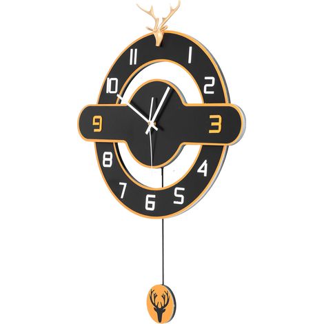 Horloge décorative de style nordique, horloge murale moderne et tendance pour la décoration du salon et de la chambre à coucher (1/5)