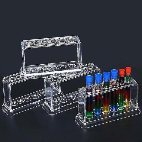 Transparenter Reagenzglashalter aus Kunststoff, 6 Löcher, für Labortests (1/5)