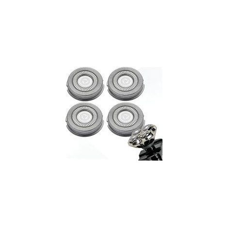 Lot de 4 lames de rechange compatibles avec les têtes de rasage Skull Pitbull Gold/Silver/Platinum PRO, super près. (1/4)