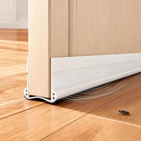 93 cm Door Seal Anti Noise Door, Cold Insulation Entrance Door Draught Excluder Insulating Cold Weather Resistant for (White) (1/5)