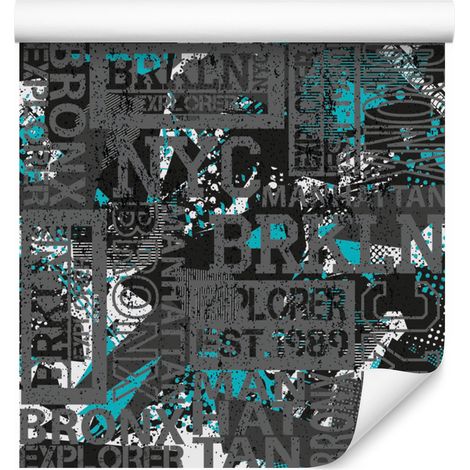 Carta da parati con graffiti giovanili, New York, Bronx, 50x1000 cm (1/5)