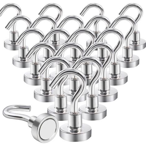20 ganchos magnéticos de neodimio resistentes para nevera, cocina, oficina, escuela, crucero. (1/5)