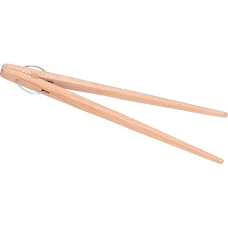 Brotzange aus Holz für Küche, Backen, Salat, Obst, Kochen, Küchenhelfer (1/5)
